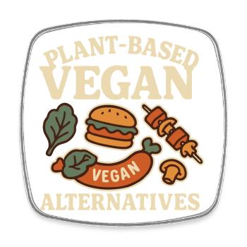 Be Veggie - Viereckiger Kühlschrankmagnet - Weiß - Vorne
