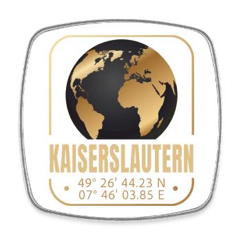 Kaiserslautern - Viereckiger Kühlschrankmagnet - Weiß - Vorne
