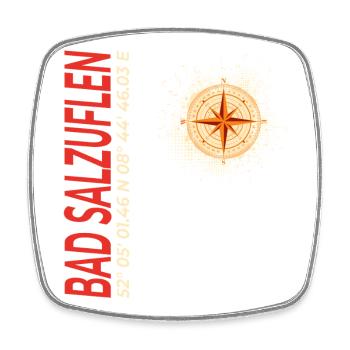 Bad Salzuflen - Viereckiger Kühlschrankmagnet - Weiß - Vorne