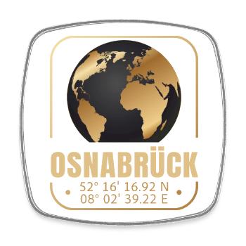 Osnabrück - Viereckiger Kühlschrankmagnet - Weiß - Vorne