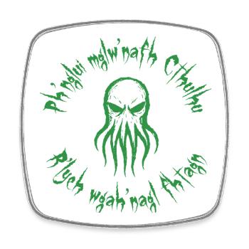 Das Erwachen von Cthulhu 2 - Viereckiger Kühlschrankmagnet - Weiß - Vorne