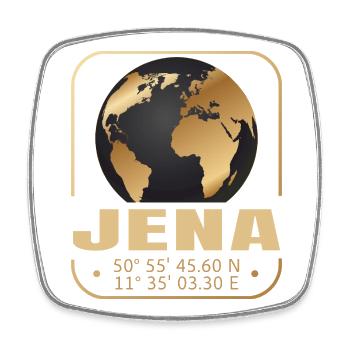 Jena - Viereckiger Kühlschrankmagnet - Weiß - Vorne