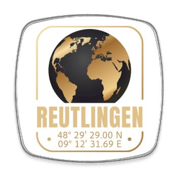 Reutlingen - Viereckiger Kühlschrankmagnet - Weiß - Vorne