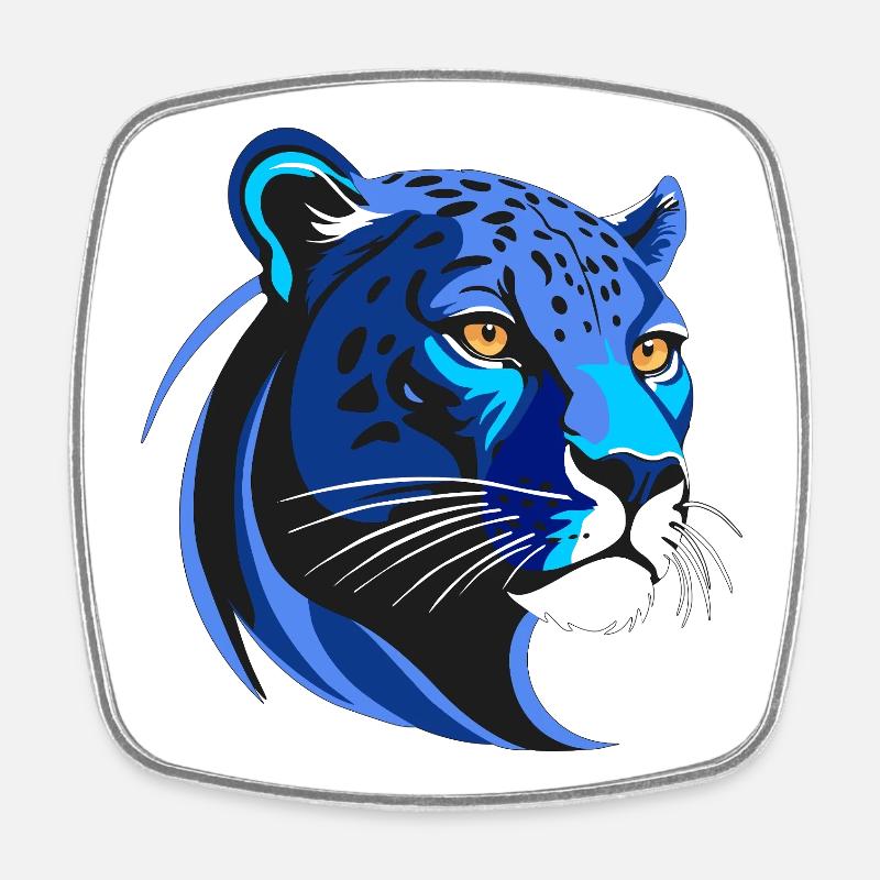 PANTER BLU - Viereckiger Kühlschrankmagnet - Weiß