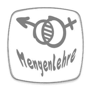 Mengenlehre - Viereckiger Kühlschrankmagnet - Weiß - Vorne