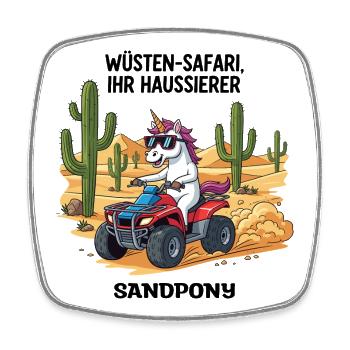 Wüsten-Einhorn - Viereckiger Kühlschrankmagnet - Weiß - Vorne