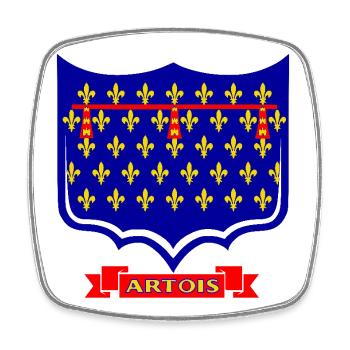 Artois - Viereckiger Kühlschrankmagnet - Weiß - Vorne
