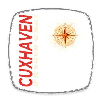 Cuxhaven - Viereckiger Kühlschrankmagnet - Weiß - Vorne
