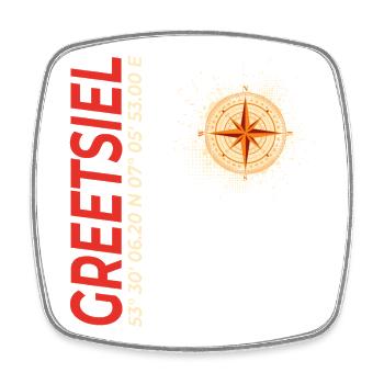 Greetsiel - Viereckiger Kühlschrankmagnet - Weiß - Vorne