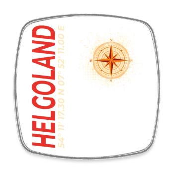 Helgoland - Viereckiger Kühlschrankmagnet - Weiß - Vorne