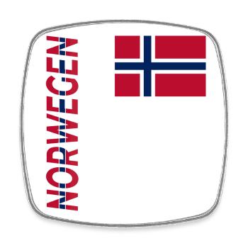 Nordkap - Viereckiger Kühlschrankmagnet - Weiß - Vorne