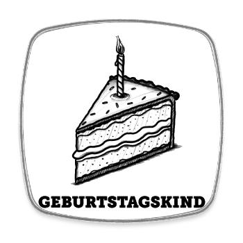 Geburtstagskuchen für das Geburtstagskind - Viereckiger Kühlschrankmagnet - Weiß - Vorne