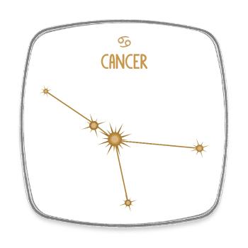Cancer Zodiac Sign Star Constellation Golden Tones - Square fridge magnet - white - Front