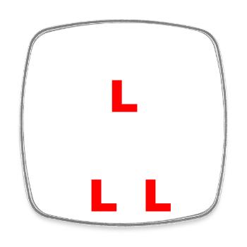 Überraschend minimalistische Typografie - Viereckiger Kühlschrankmagnet - Weiß - Vorne