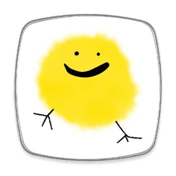 Küken Ostern smile lustig Kinder flauschig süß Fan - Viereckiger Kühlschrankmagnet - Weiß - Vorne