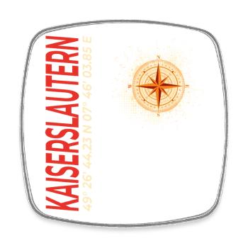 Kaiserslautern - Viereckiger Kühlschrankmagnet - Weiß - Vorne
