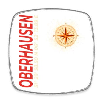 Oberhausen - Viereckiger Kühlschrankmagnet - Weiß - Vorne