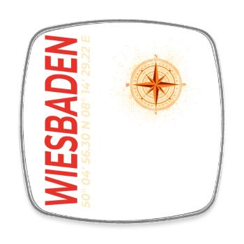 Wiesbaden - Viereckiger Kühlschrankmagnet - Weiß - Vorne