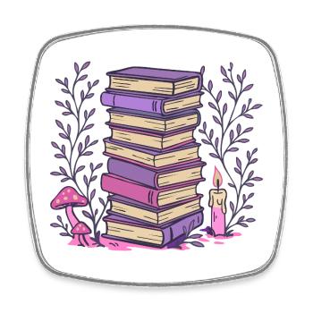Mon TBR pourrait m’écraser – BookTok Design - Magnet carré - blanc - Devant