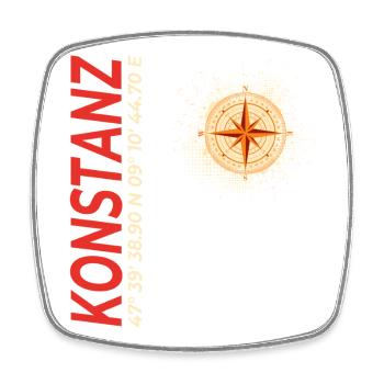 Konstanz - Viereckiger Kühlschrankmagnet - Weiß - Vorne