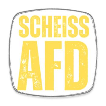 Scheiss AFD - Viereckiger Kühlschrankmagnet - Weiß - Vorne