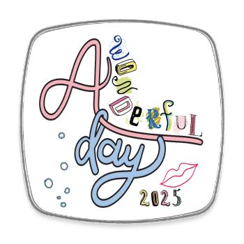 Wonderful Day 2025 - Square fridge magnet - white - Front