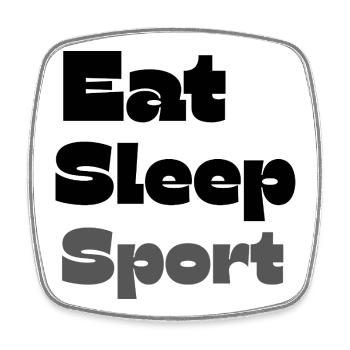 Eat Sleep Sport - Square fridge magnet - white - Front