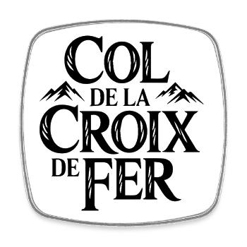 Col de la Croix de Fer Cycling Art - Square fridge magnet - white - Front