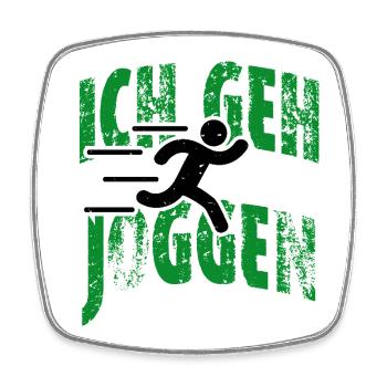 I'm going jogging - Square fridge magnet - white - Front
