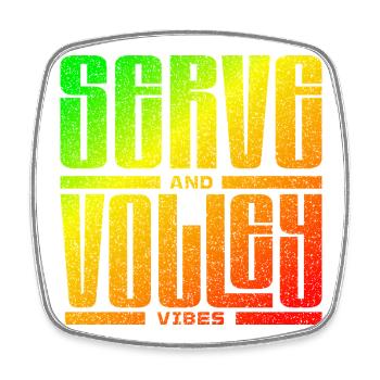Tennis serve and volley vibes jamaica style - Viereckiger Kühlschrankmagnet - Weiß - Vorne