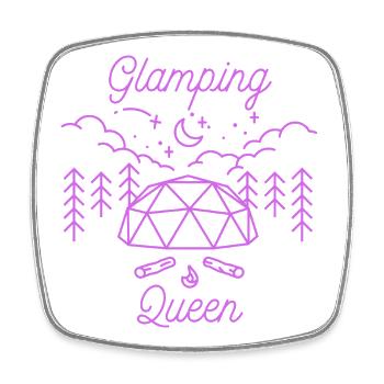 Reine du glamping - Magnet carré - blanc - Devant