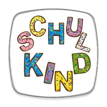 Schulkind Einschulung - Viereckiger Kühlschrankmagnet - Weiß - Vorne
