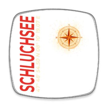 Schluchsee - Viereckiger Kühlschrankmagnet - Weiß - Vorne