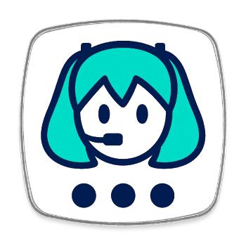 Digital Hatsune Miku Illustration - Viereckiger Kühlschrankmagnet - Weiß - Vorne