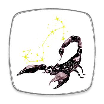 Star Scorpio - Square fridge magnet - white - Front