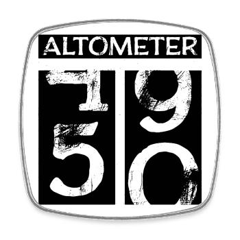 Altometer - 50 years - Square fridge magnet - white - Front