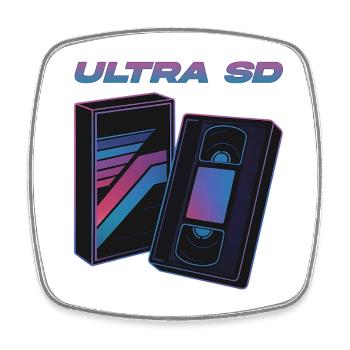 Ultra SD - Viereckiger Kühlschrankmagnet - Weiß - Vorne