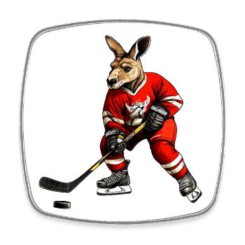 Eishockey Kängurus - Square fridge magnet - white - Front