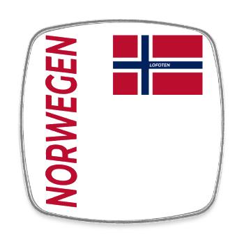 GIMSØYA  - Viereckiger Kühlschrankmagnet - Weiß - Vorne