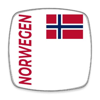 Geirangerfjord - Viereckiger Kühlschrankmagnet - Weiß - Vorne