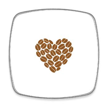 Mürrischer Morgen vor dem Kaffee Kein Talking Design - Viereckiger Kühlschrankmagnet - Weiß - Vorne
