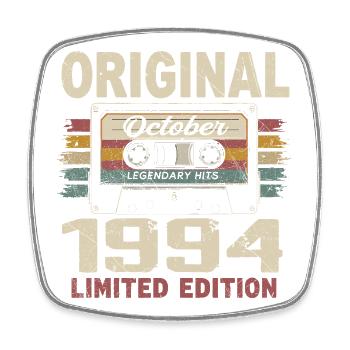 Born in October 1994 | Vintage Gift October 1994 - Square fridge magnet - white - Front