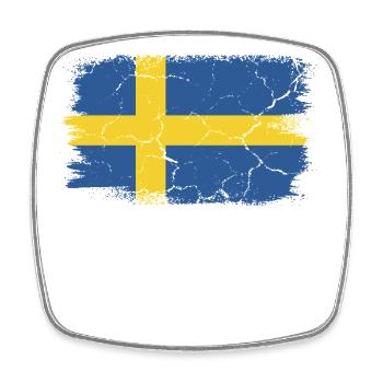Malmö - Square fridge magnet - white - Front