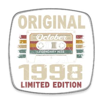 Born in October 1998 | Vintage Gift October 1998 - Square fridge magnet - white - Front