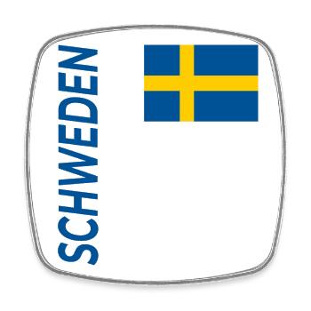 Malmö - Square fridge magnet - white - Front