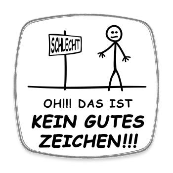 Oh that's not a good sign Funshirt - Square fridge magnet - white - Front