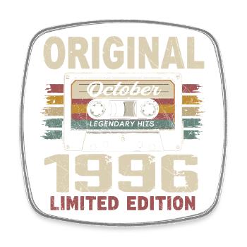 Born in October 1996 | Vintage Gift October 1996 - Square fridge magnet - white - Front