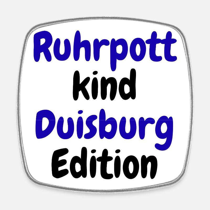 Ruhrpott Kind - Édition Duisbourg - Magnet carré - blanc