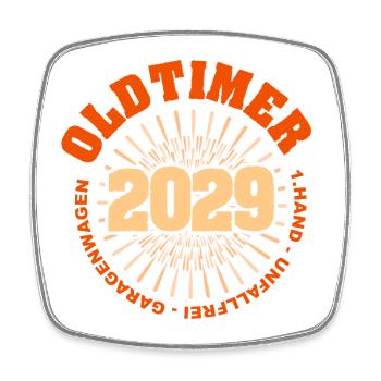 2029 - Viereckiger Kühlschrankmagnet - Weiß - Vorne