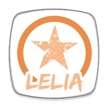 Lelia as a first name - Square fridge magnet - white - Front